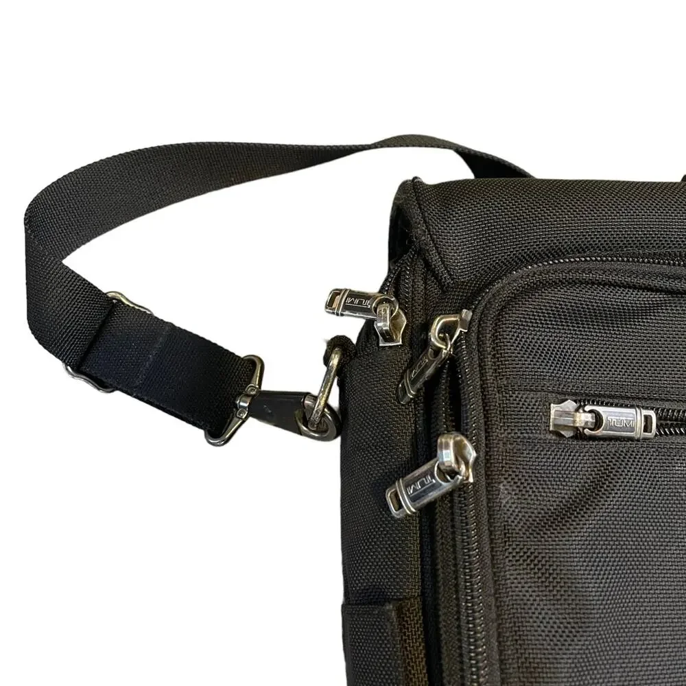 TUMI Leather Trimmed Canvas Briefcase Description Tumi Briefcase Blank - Picture 4 of 12